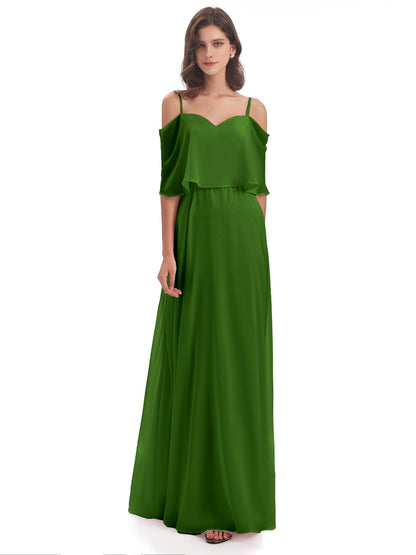 Abigail Sheath Spaghetti Straps Bridesmaid Dresses