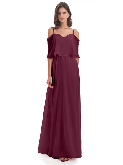 Abigail Sheath Spaghetti Straps Bridesmaid Dresses