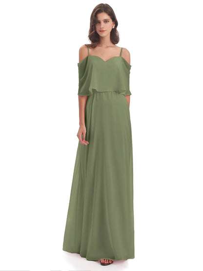 Abigail Sheath Spaghetti Straps Bridesmaid Dresses