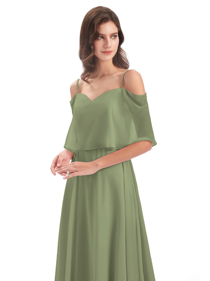 Abigail Sheath Spaghetti Straps Bridesmaid Dresses