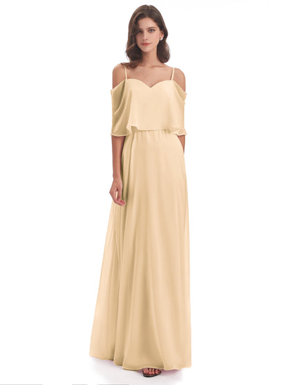 Abigail Sheath Spaghetti Straps Bridesmaid Dresses