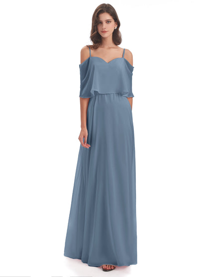 Abigail Sheath Spaghetti Straps Bridesmaid Dresses