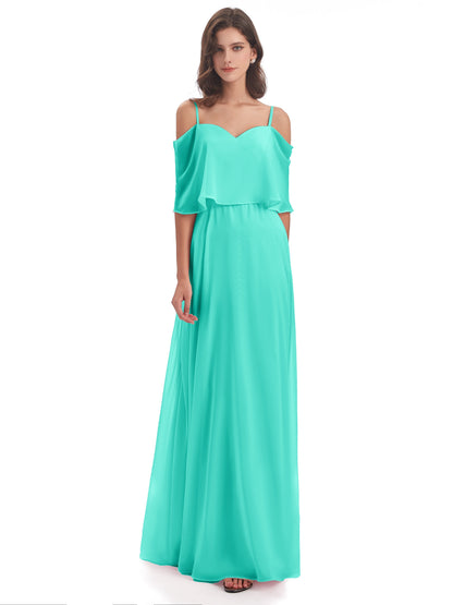 Abigail Sheath Spaghetti Straps Bridesmaid Dresses