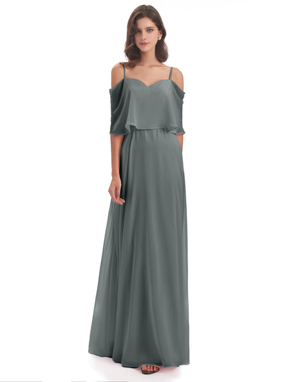 Abigail Sheath Spaghetti Straps Bridesmaid Dresses