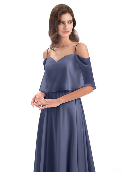 Abigail Sheath Spaghetti Straps Bridesmaid Dresses