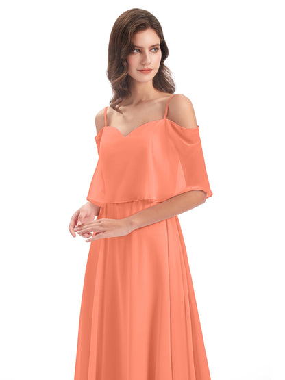 Abigail Sheath Spaghetti Straps Bridesmaid Dresses