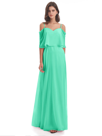 Abigail Sheath Spaghetti Straps Bridesmaid Dresses