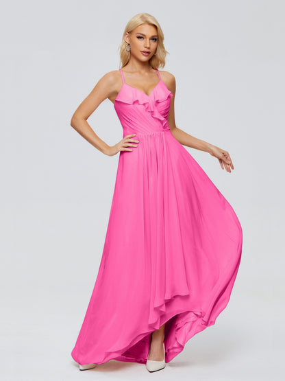 Adalynn Spaghetti Straps Chiffon Bridesmaid Dresses