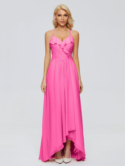 Adalynn Spaghetti Straps Chiffon Bridesmaid Dresses