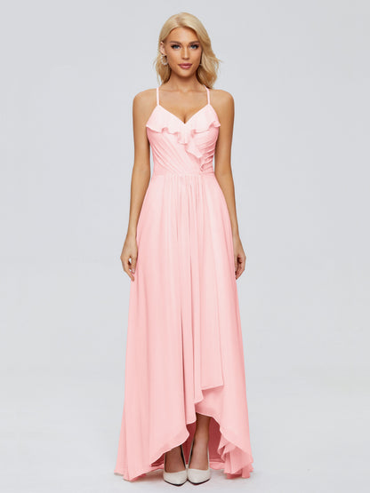 Adalynn Spaghetti Straps Chiffon Bridesmaid Dresses