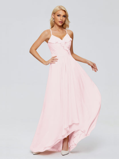 Adalynn Spaghetti Straps Chiffon Bridesmaid Dresses