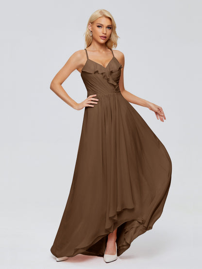 Adalynn Spaghetti Straps Chiffon Bridesmaid Dresses