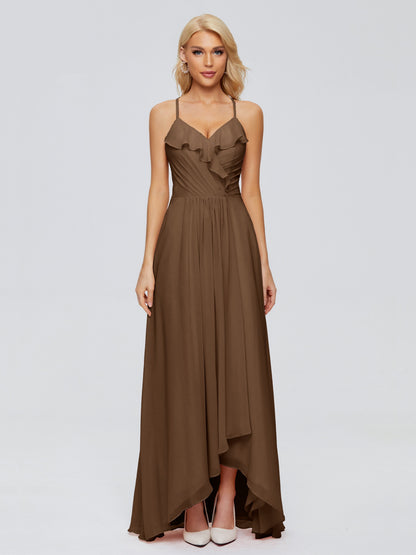 Adalynn Spaghetti Straps Chiffon Bridesmaid Dresses