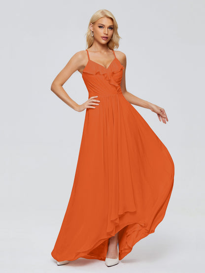 Adalynn Spaghetti Straps Chiffon Bridesmaid Dresses