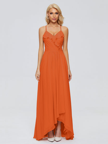 Adalynn Spaghetti Straps Chiffon Bridesmaid Dresses