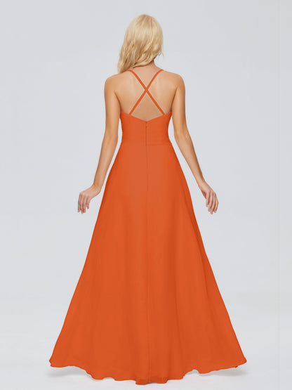 Adalynn Spaghetti Straps Chiffon Bridesmaid Dresses