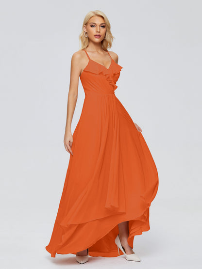 Adalynn Spaghetti Straps Chiffon Bridesmaid Dresses