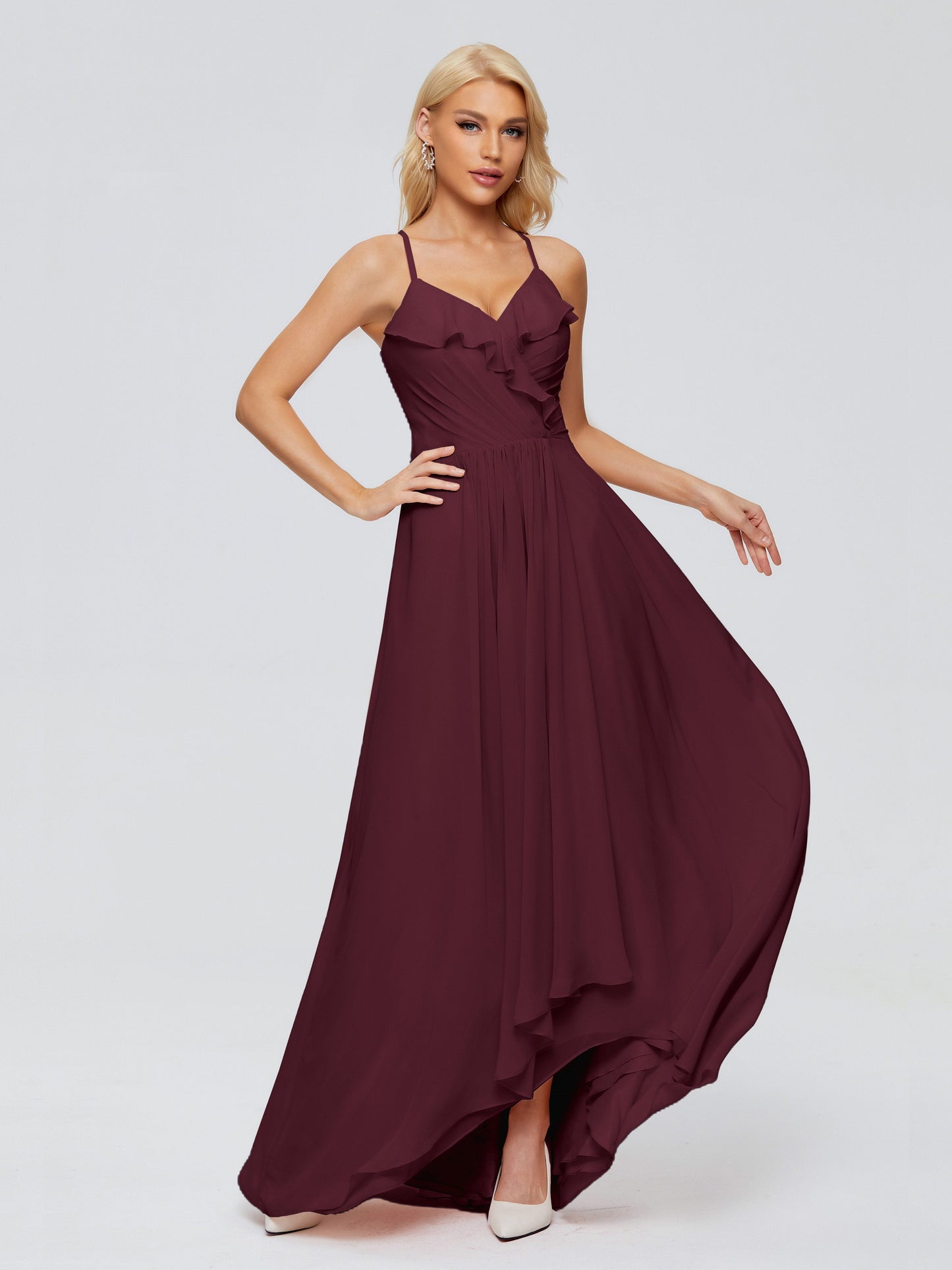 Adalynn Spaghetti Straps Chiffon Bridesmaid Dresses
