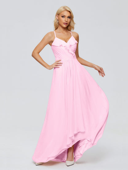 Adalynn Spaghetti Straps Chiffon Bridesmaid Dresses