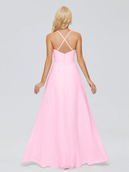 Adalynn Spaghetti Straps Chiffon Bridesmaid Dresses