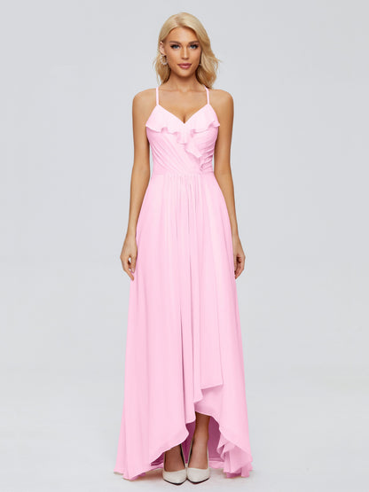Adalynn Spaghetti Straps Chiffon Bridesmaid Dresses
