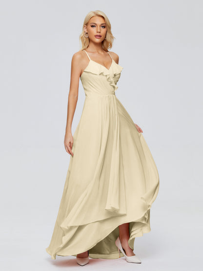 Adalynn Spaghetti Straps Chiffon Bridesmaid Dresses