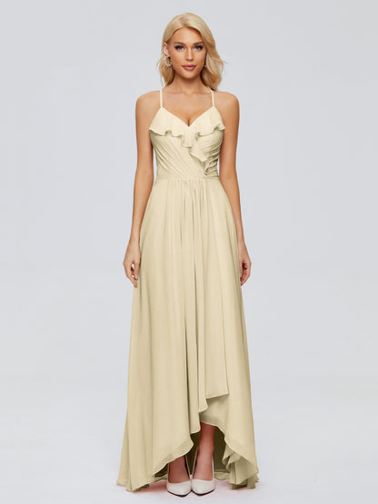 Adalynn Spaghetti Straps Chiffon Bridesmaid Dresses