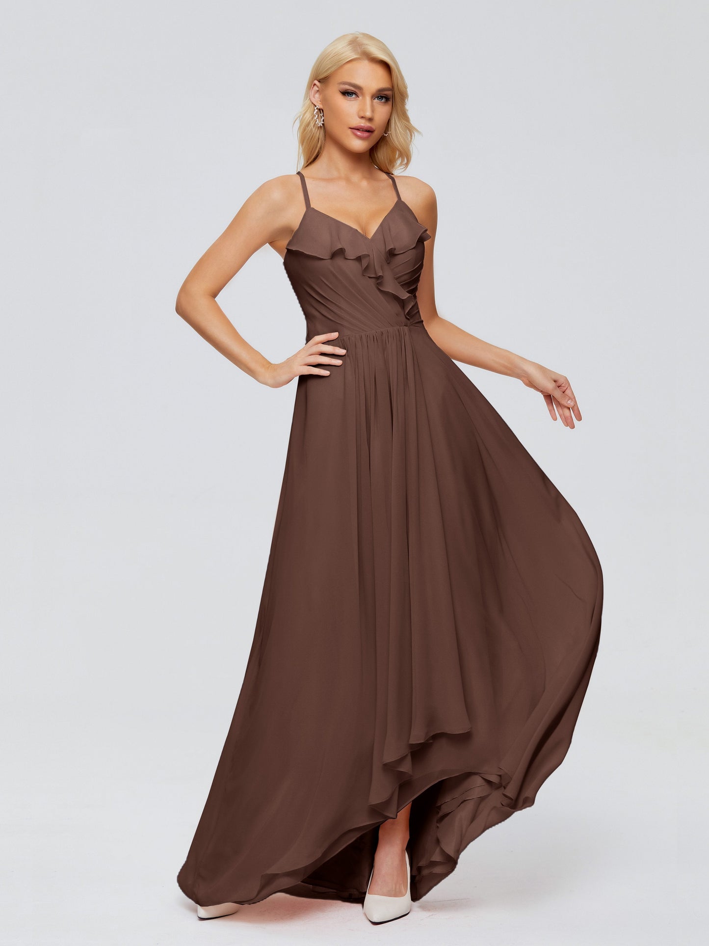 Adalynn Spaghetti Straps Chiffon Bridesmaid Dresses