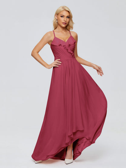 Adalynn Spaghetti Straps Chiffon Bridesmaid Dresses