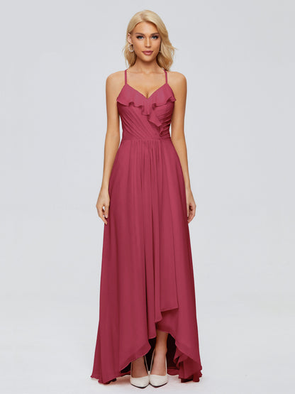 Adalynn Spaghetti Straps Chiffon Bridesmaid Dresses