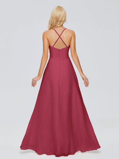 Adalynn Spaghetti Straps Chiffon Bridesmaid Dresses
