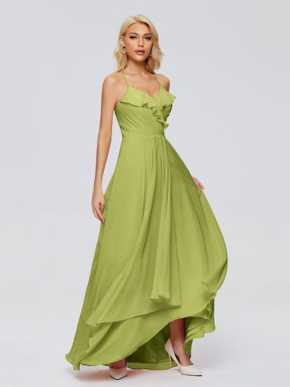 Adalynn Spaghetti Straps Chiffon Bridesmaid Dresses