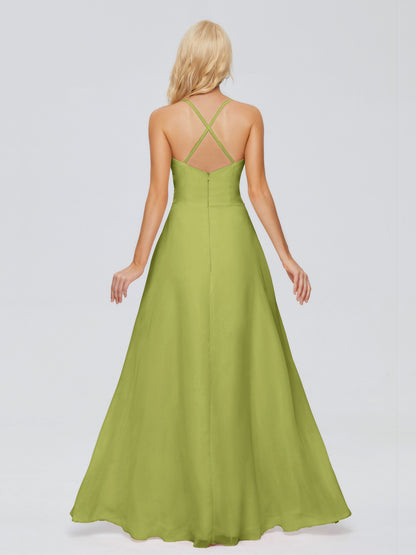 Adalynn Spaghetti Straps Chiffon Bridesmaid Dresses
