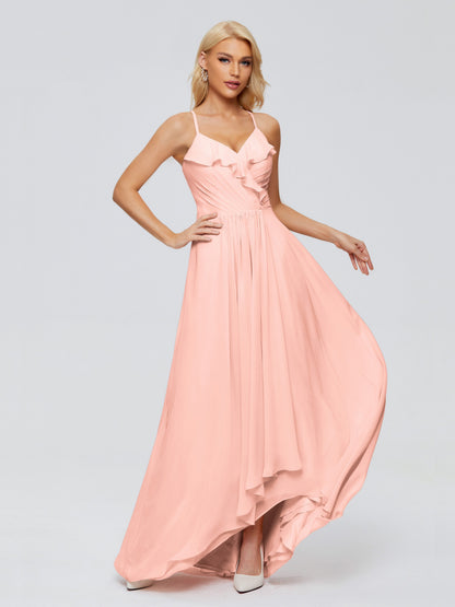 Adalynn Spaghetti Straps Chiffon Bridesmaid Dresses