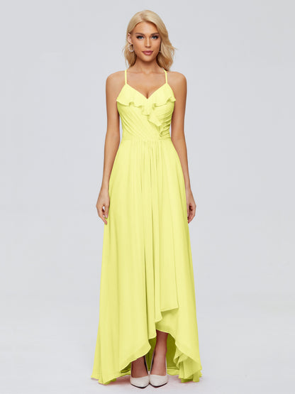 Adalynn Spaghetti Straps Chiffon Bridesmaid Dresses