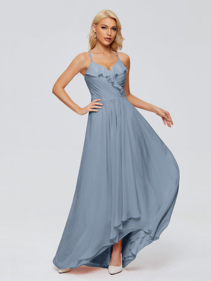 Adalynn Spaghetti Straps Chiffon Bridesmaid Dresses