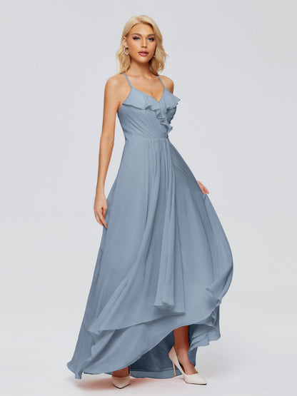 Adalynn Spaghetti Straps Chiffon Bridesmaid Dresses