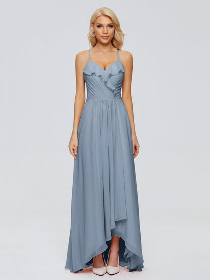 Adalynn Spaghetti Straps Chiffon Bridesmaid Dresses