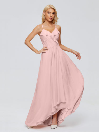 Adalynn Spaghetti Straps Chiffon Bridesmaid Dresses