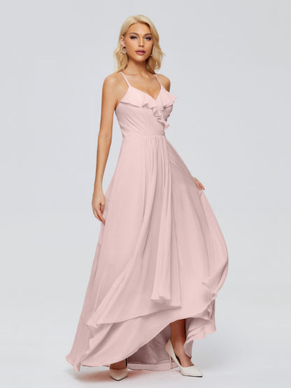 Adalynn Spaghetti Straps Chiffon Bridesmaid Dresses