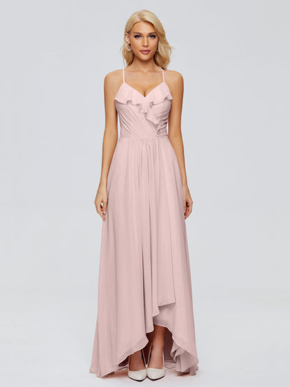Adalynn Spaghetti Straps Chiffon Bridesmaid Dresses