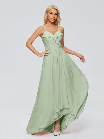 Adalynn Spaghetti Straps Chiffon Bridesmaid Dresses