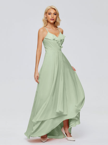Adalynn Spaghetti Straps Chiffon Bridesmaid Dresses