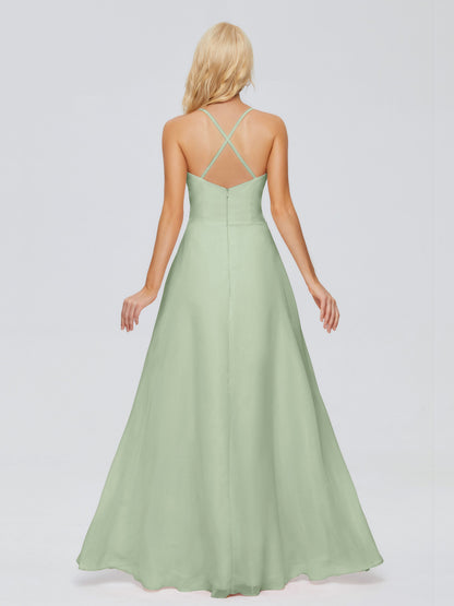 Adalynn Spaghetti Straps Chiffon Bridesmaid Dresses