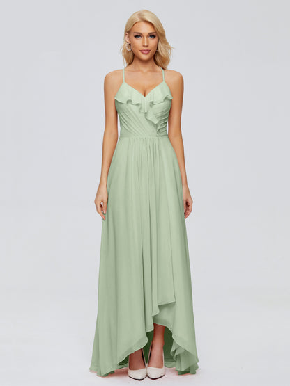 Adalynn Spaghetti Straps Chiffon Bridesmaid Dresses