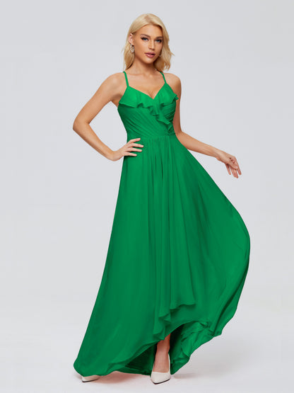 Adalynn Spaghetti Straps Chiffon Bridesmaid Dresses