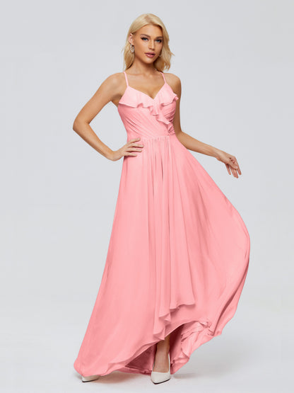 Adalynn Spaghetti Straps Chiffon Bridesmaid Dresses