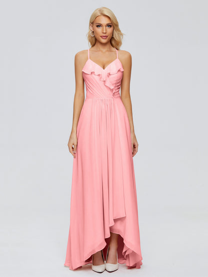 Adalynn Spaghetti Straps Chiffon Bridesmaid Dresses