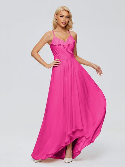 Adalynn Spaghetti Straps Chiffon Bridesmaid Dresses
