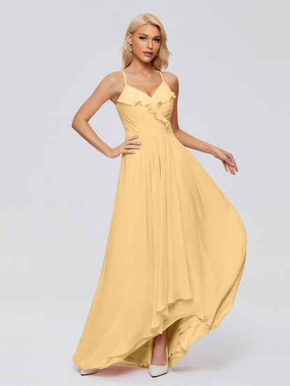 Adalynn Spaghetti Straps Chiffon Bridesmaid Dresses
